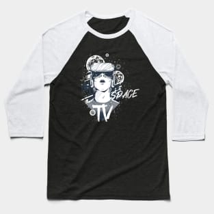 Space TV Baseball T-Shirt